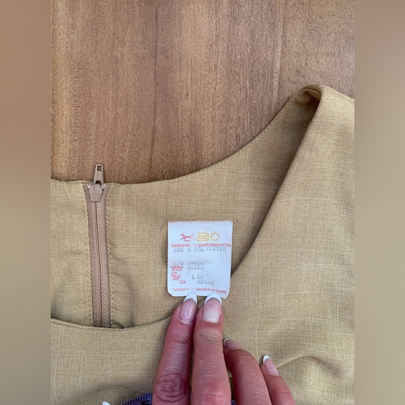 Vintage Tan 2 Piece 'Jessica' Mini Dress & Jacket Set - Picture 8 of 16